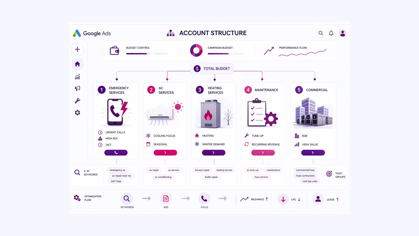 Campaign Structure for HVAC Google Ads