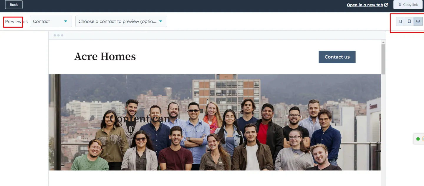 Preview Your Page