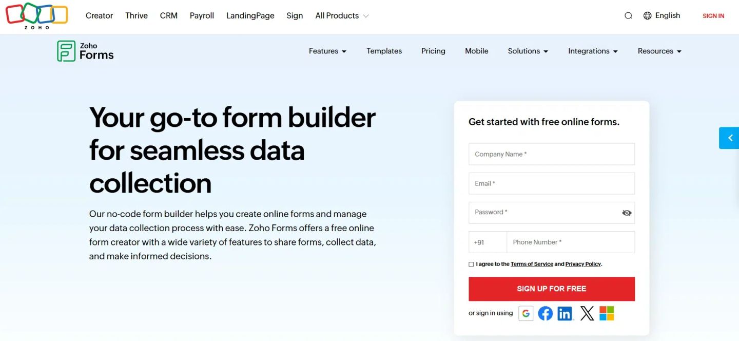 Zoho Forms