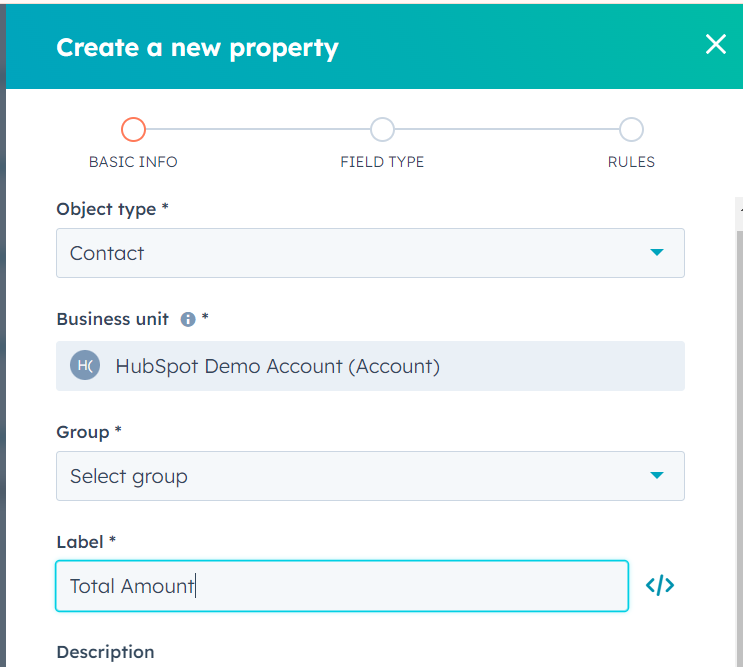 Create calculation Property