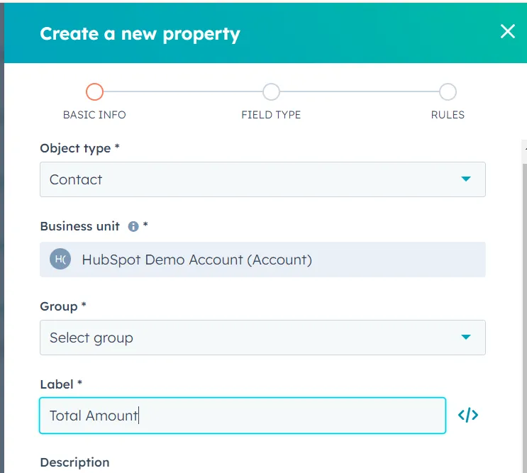 Create calculation Property