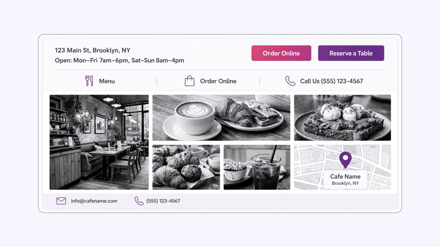 5. Website Essentials for a Cafe