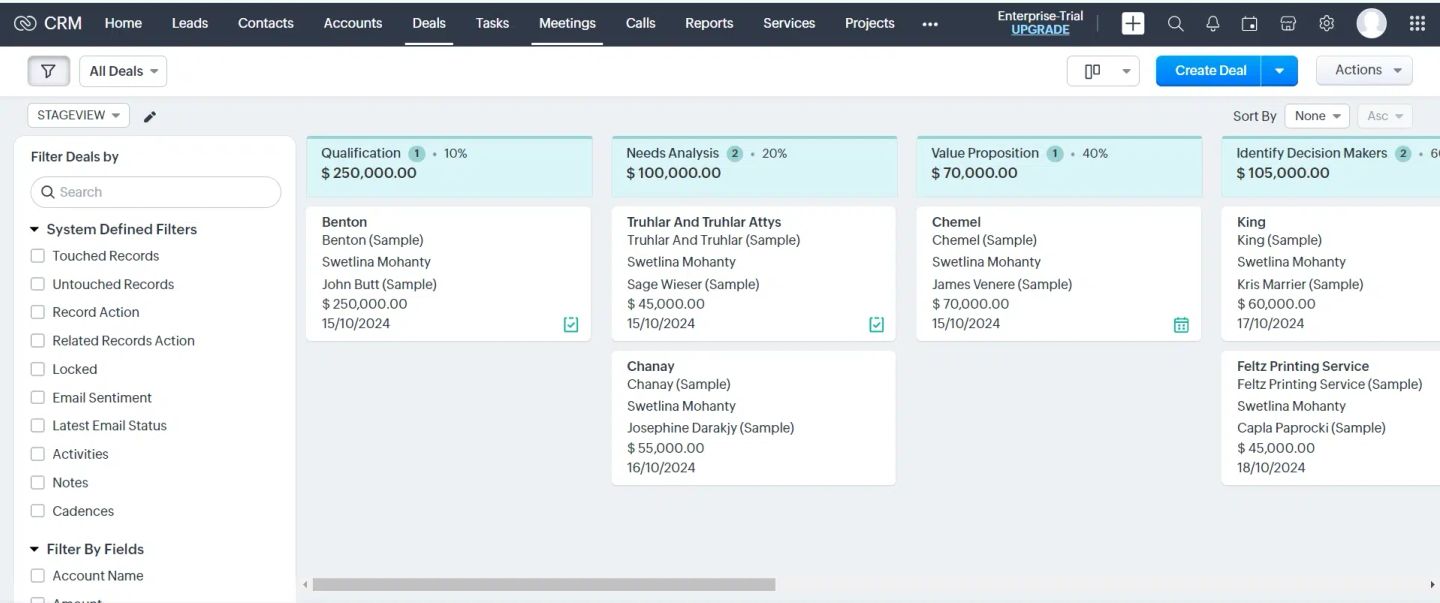 Zoho Sales Automation