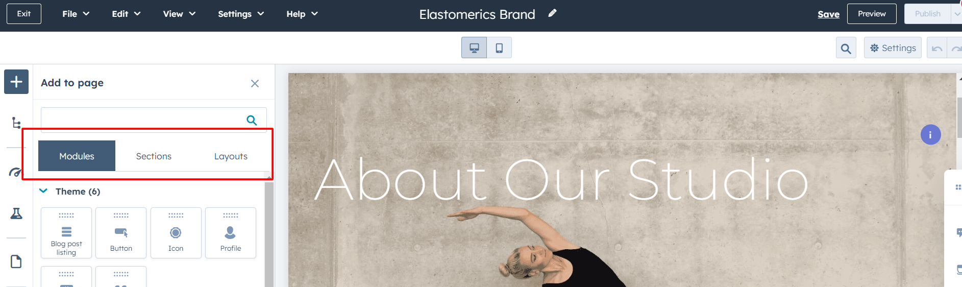 Customize Your Page