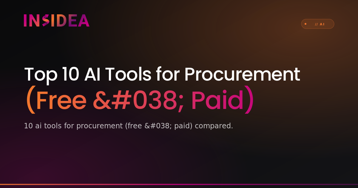 Top 10 AI Tools for Procurement (Free & Paid) | INSIDEA