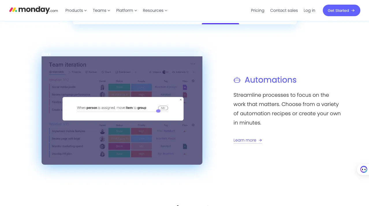 Monday's CRM Focus on Sales Automation
