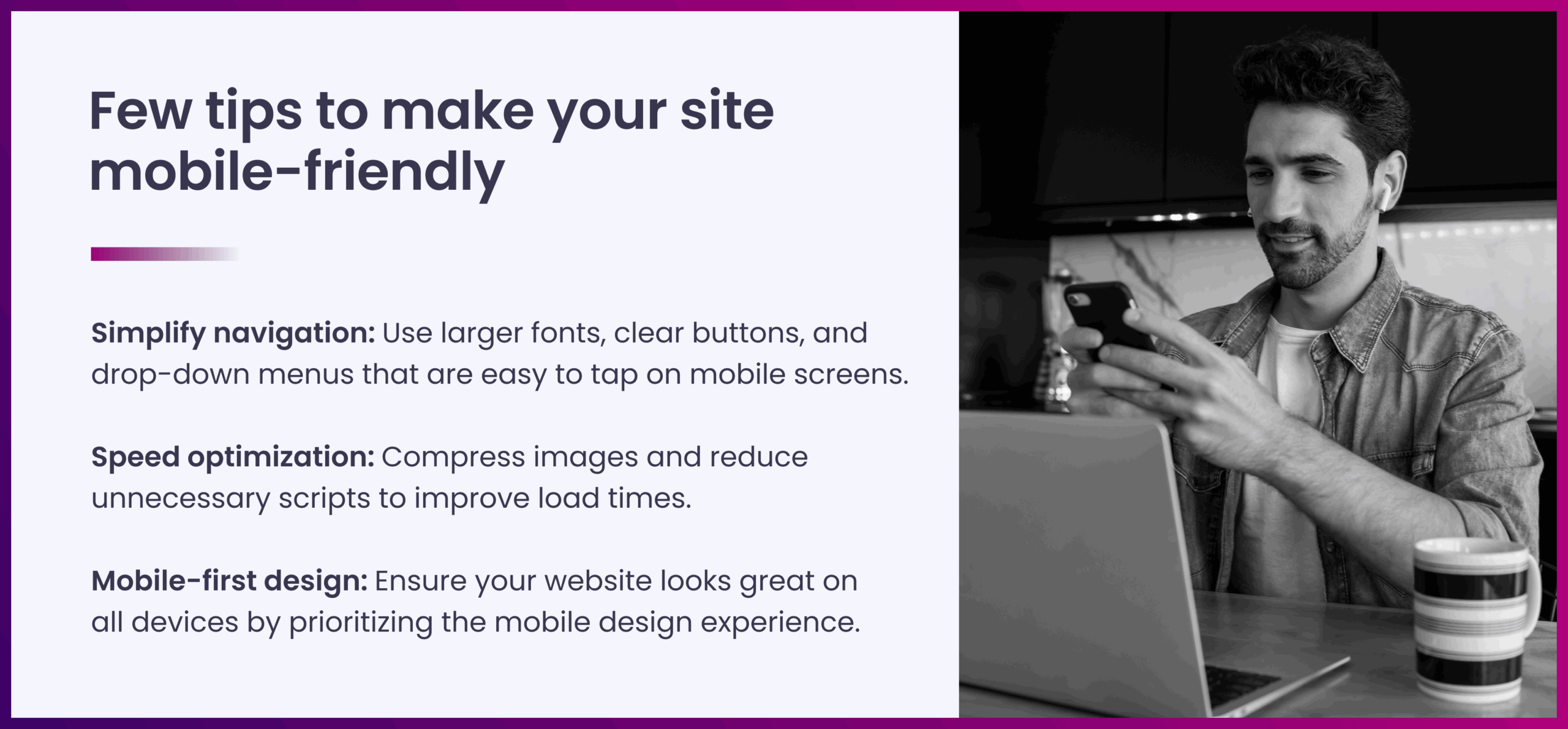 Few tips to make your site mobile-friendly