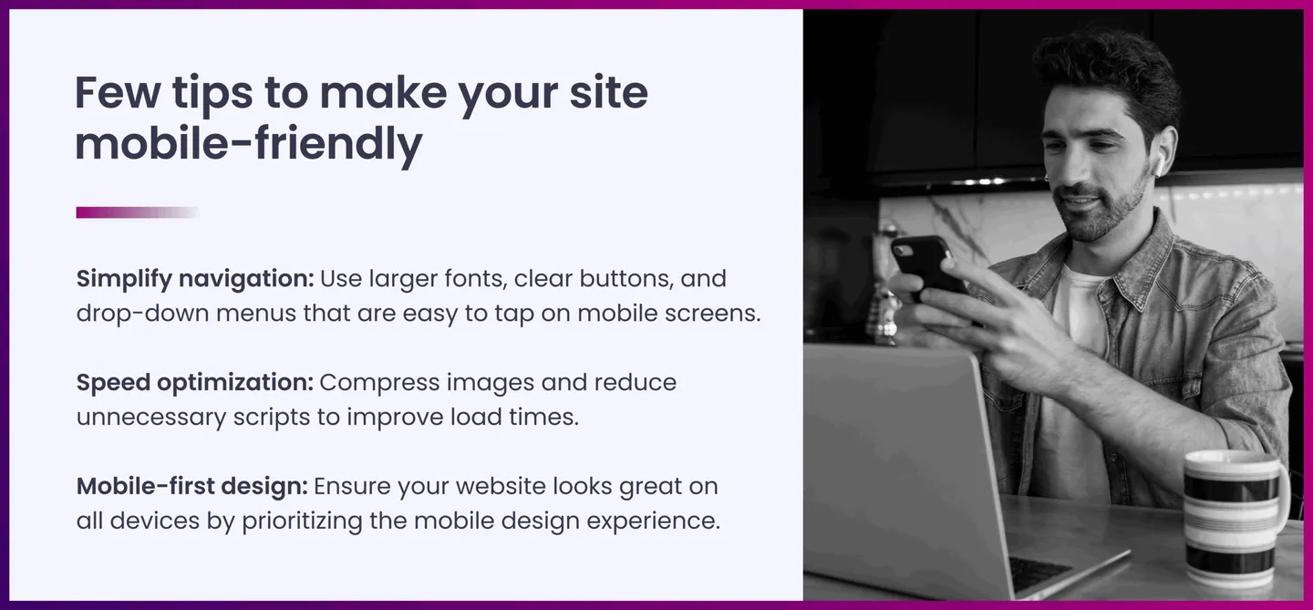 Few tips to make your site mobile-friendly