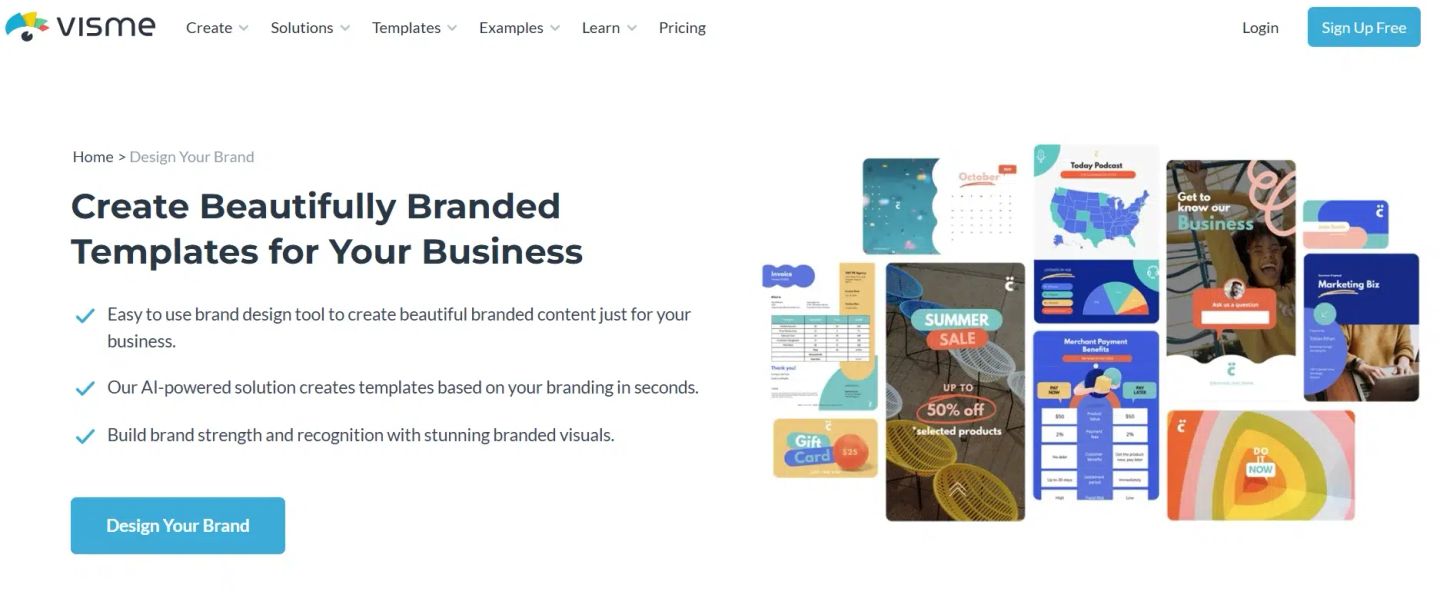 Visme Brand Design Tool
