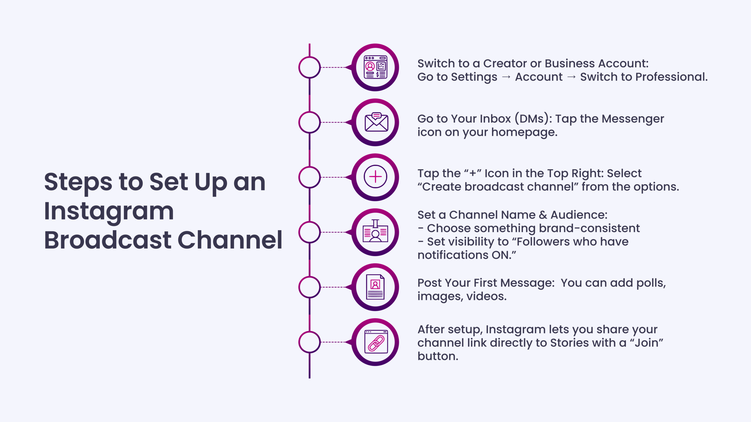 Steps to Set Up an Instagram Broadcast Channel
