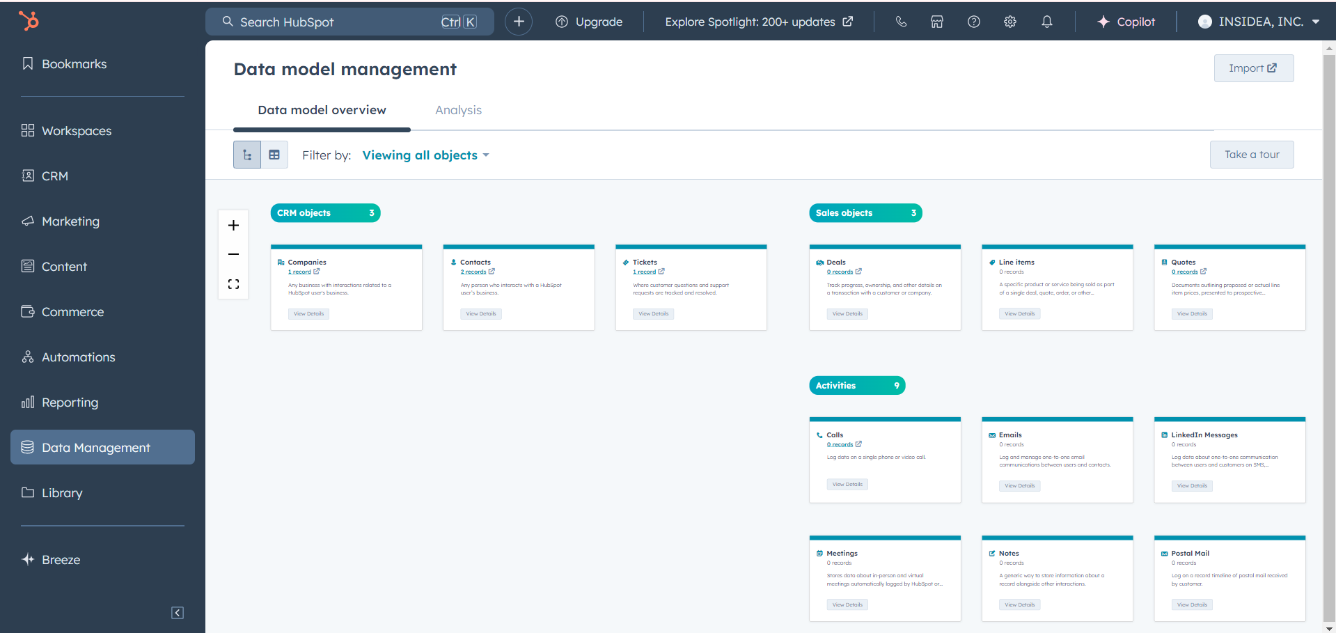 HubSpot Data Usage and Storage