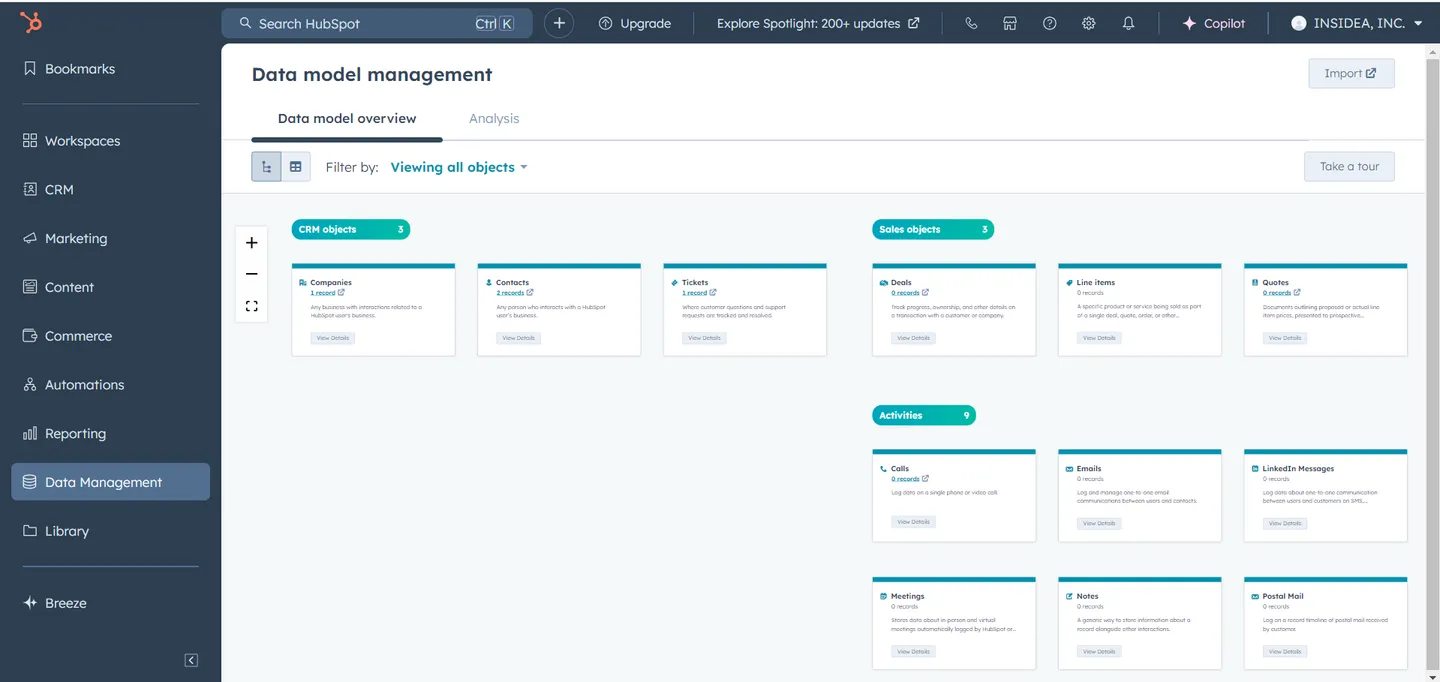 HubSpot Data Usage and Storage