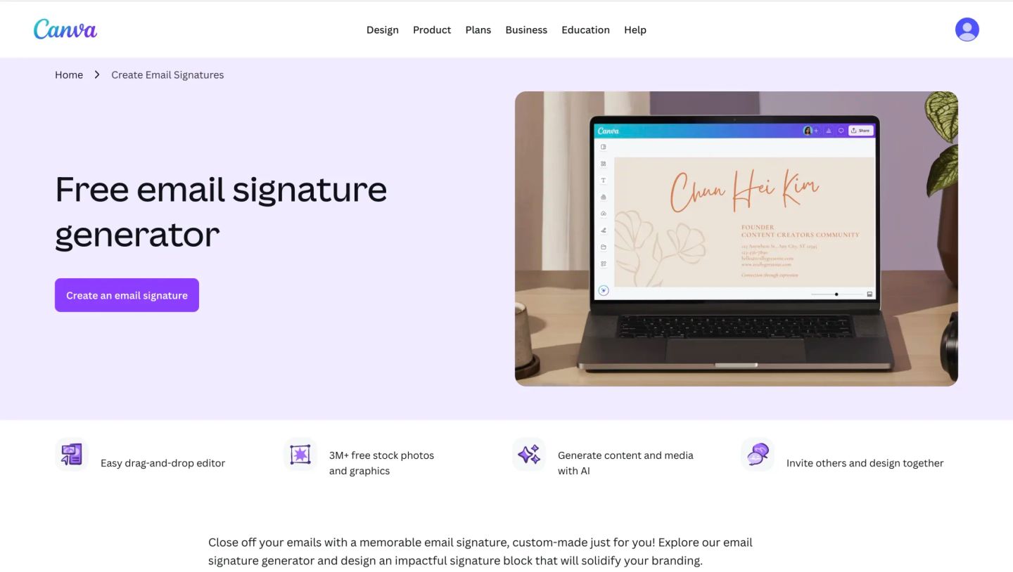 Canva Email Signature Creator