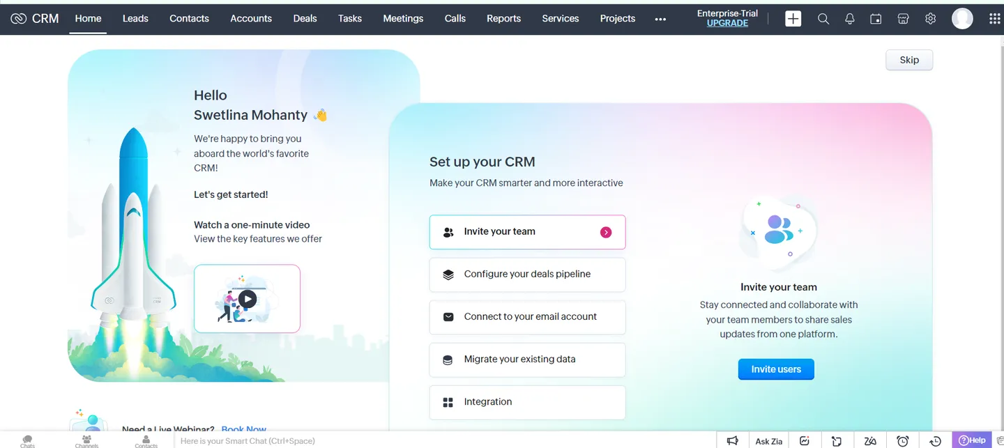 Ease Of Use ZOHO