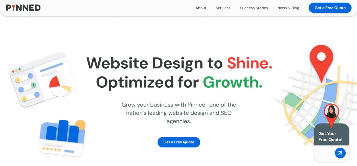Pinned Website Design Newport Beach