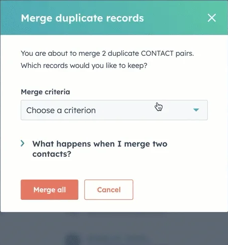 Duplicate records