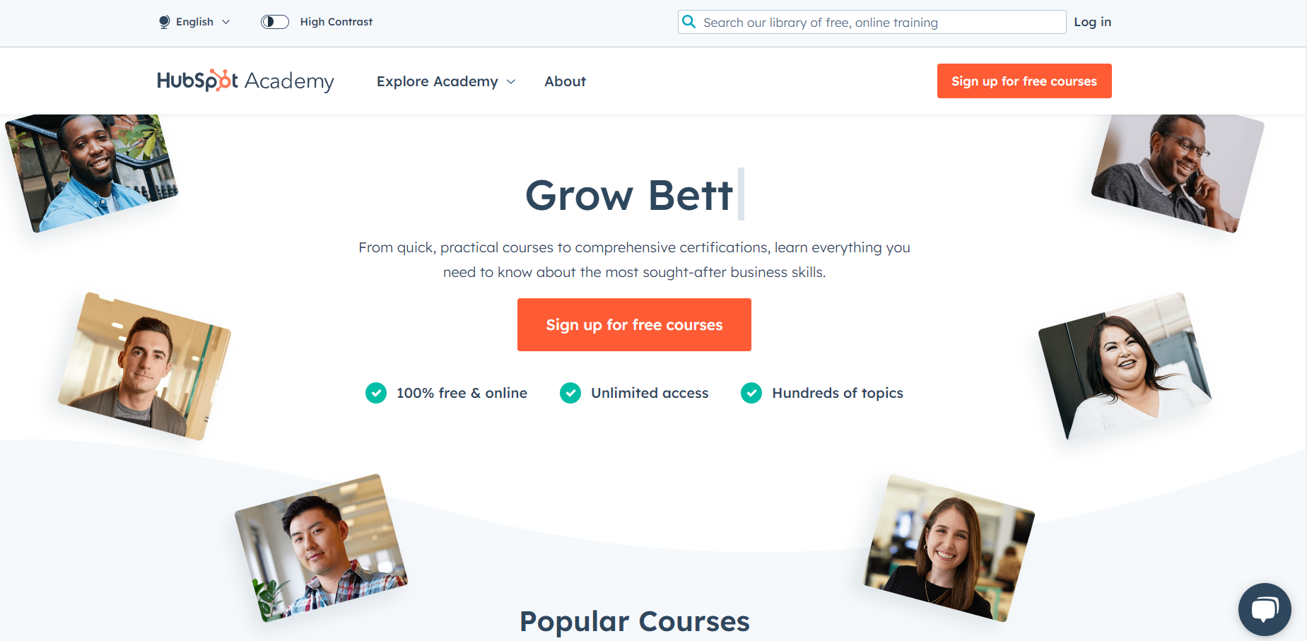 HubSpot Academy online customer service certifications