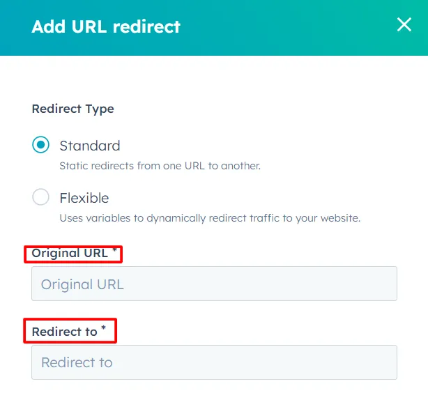 Add URL Redirects