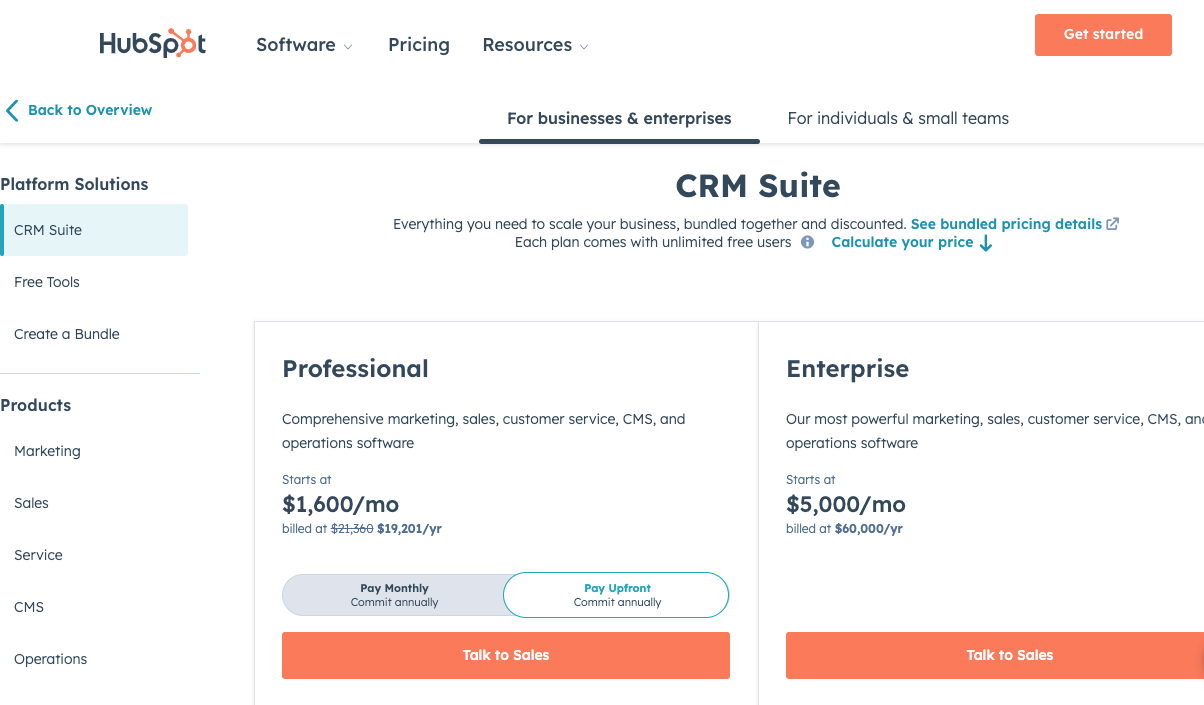 HubSpot Pricing