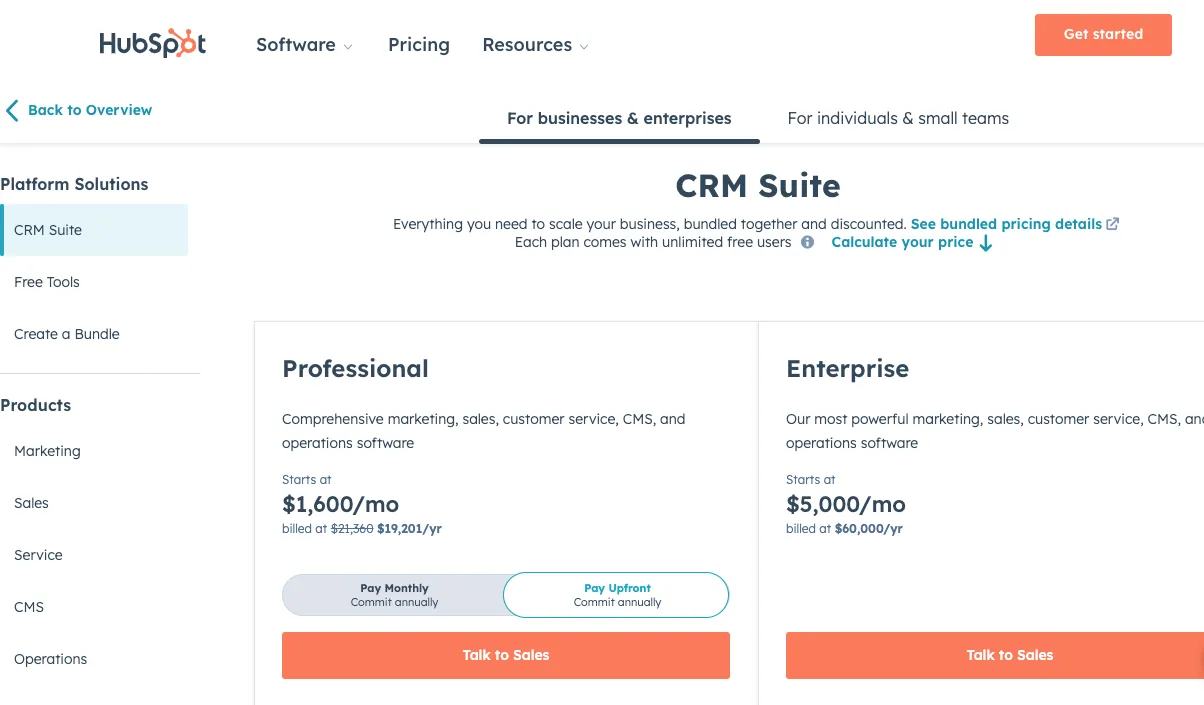 HubSpot Pricing