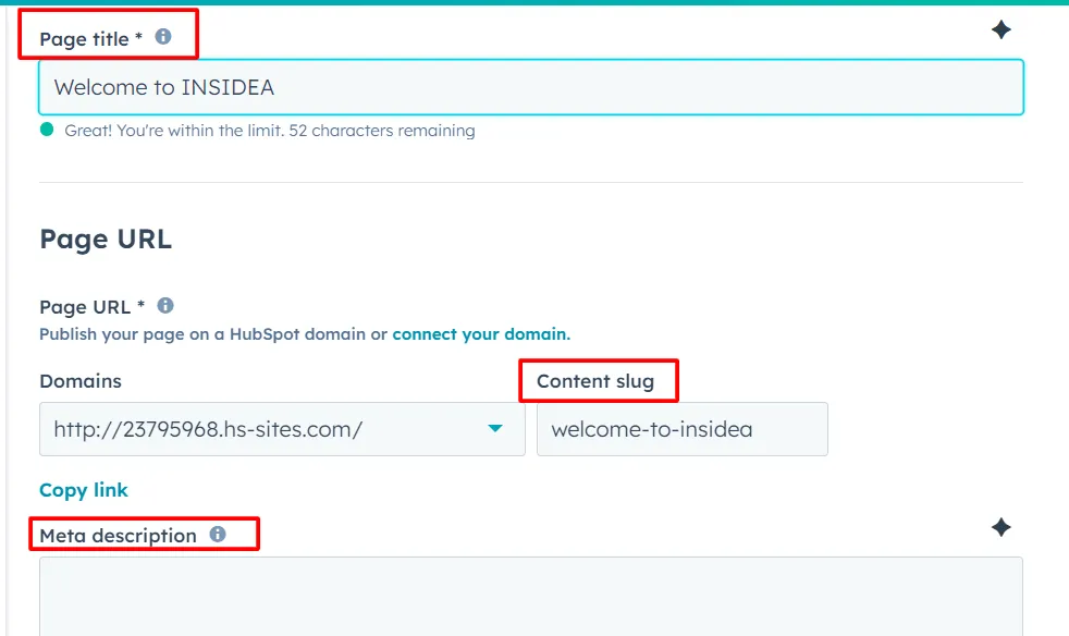 Use HubSpot’s built-in SEO tools