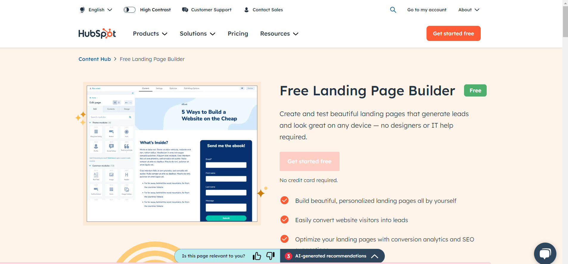 HubSpot Landing Pages and Campaigns