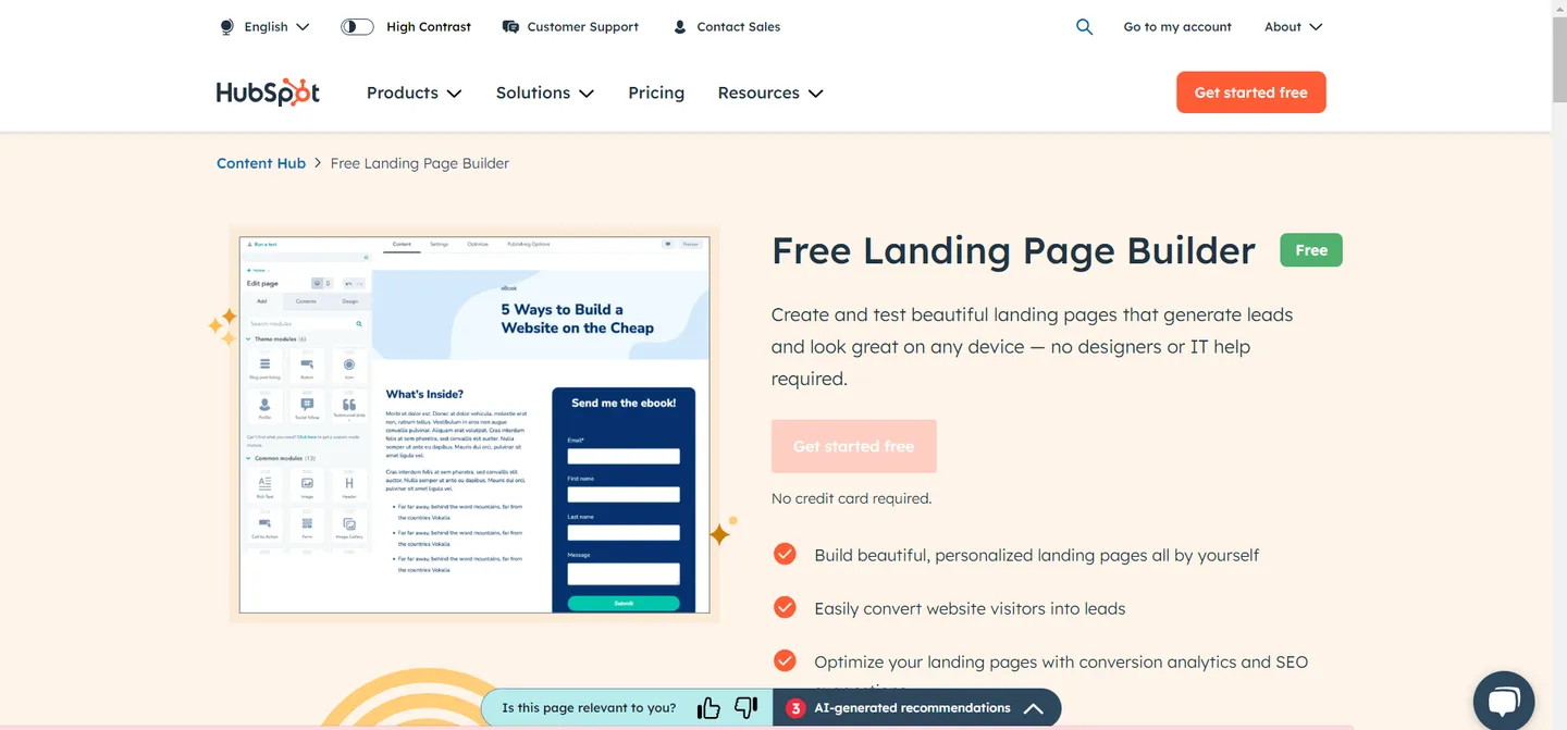 HubSpot Landing Pages and Campaigns