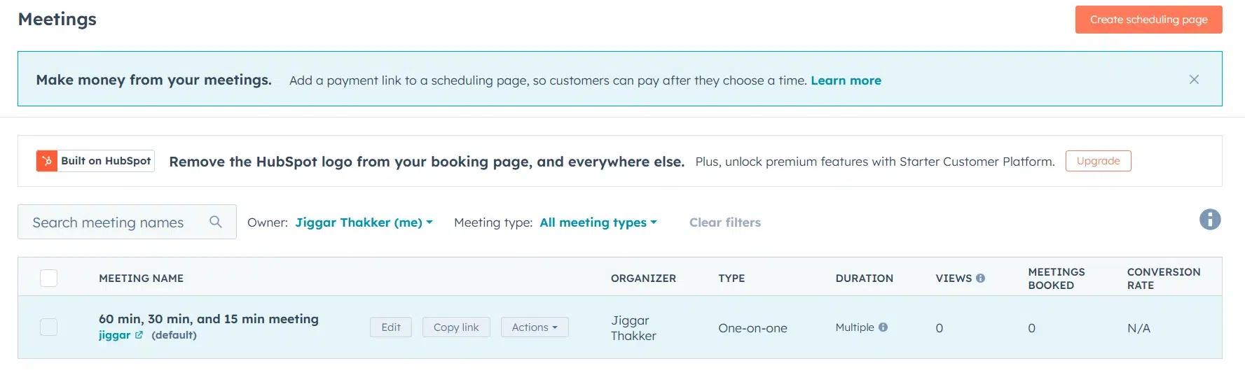 Create Booking Link