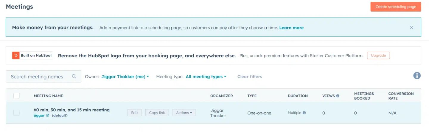 Create Booking Link