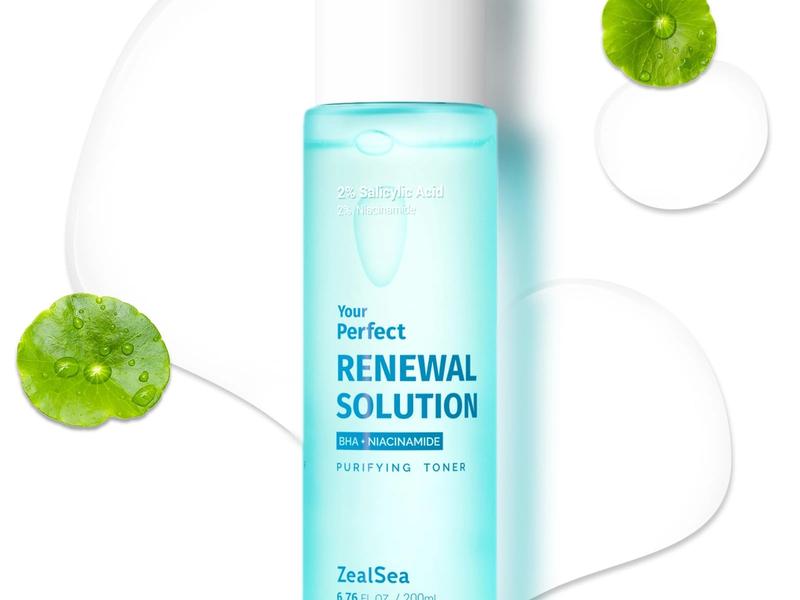 Salicylic Acid Toner, Blackhead Remover, BHA Liquid Exfoliant (CICA, 6.76OZ), ZealSea Pore Minimizer for Face, Gentle Alcohol Free BHA Toner for All Skin Type with Niacinamide, Redness Relief, Vegan