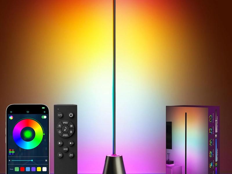Keepsmile Smart RGB LED Corner Floor Lamp