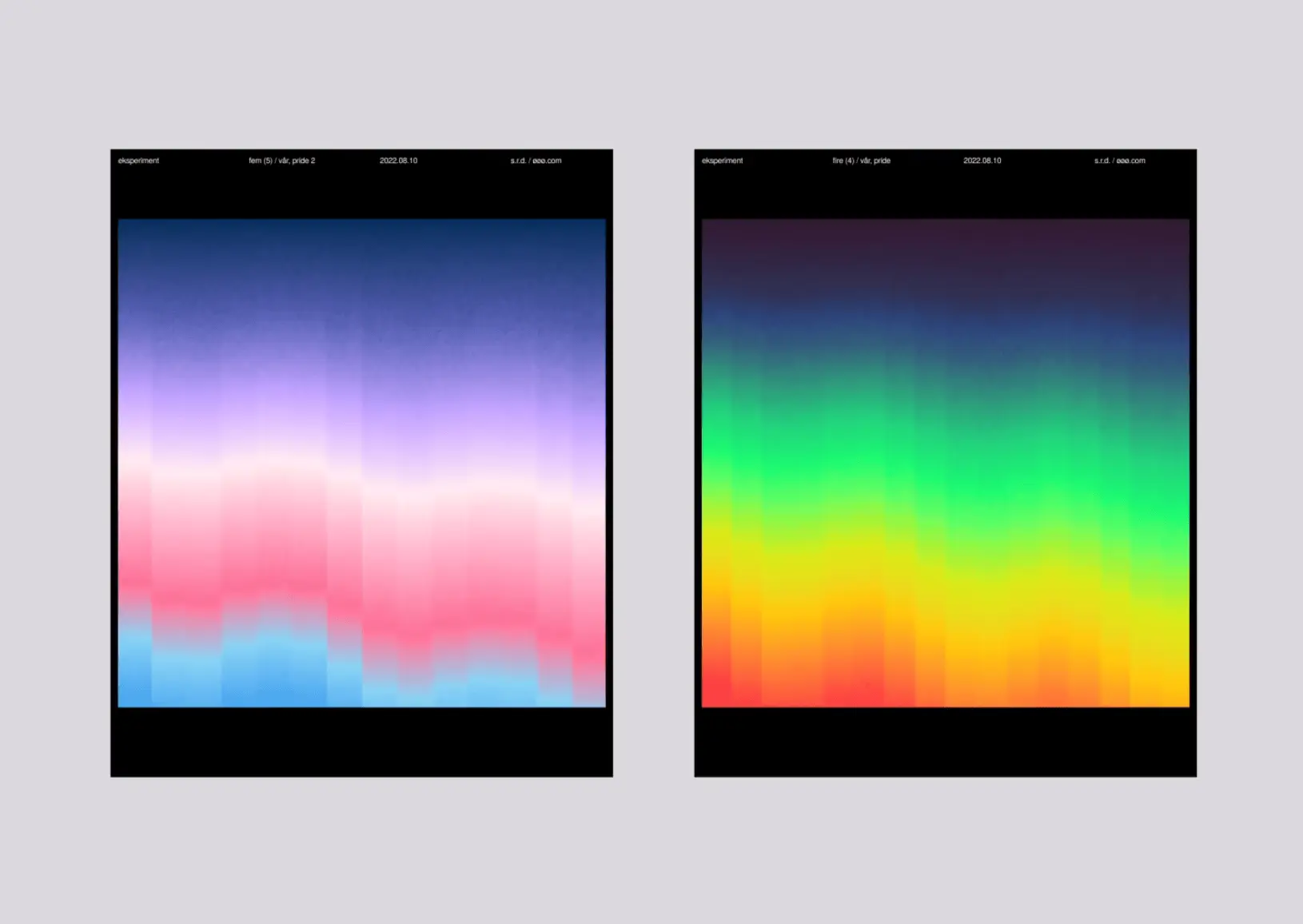 Eksperiment (2022) - Researching colors, motion and geometry through coding - Símon Riisnæs Dagfinrud