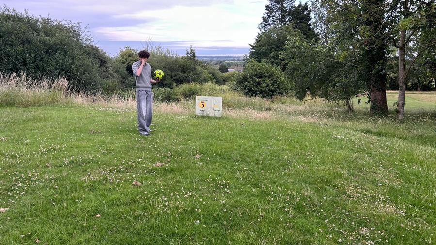 Football golf player on the course at Cricklade House Hotel