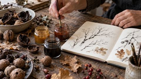 Autumn Colours: Natural Inks and Drawing Trees