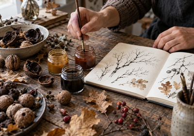 Autumn Colours: Natural Inks and Drawing Trees