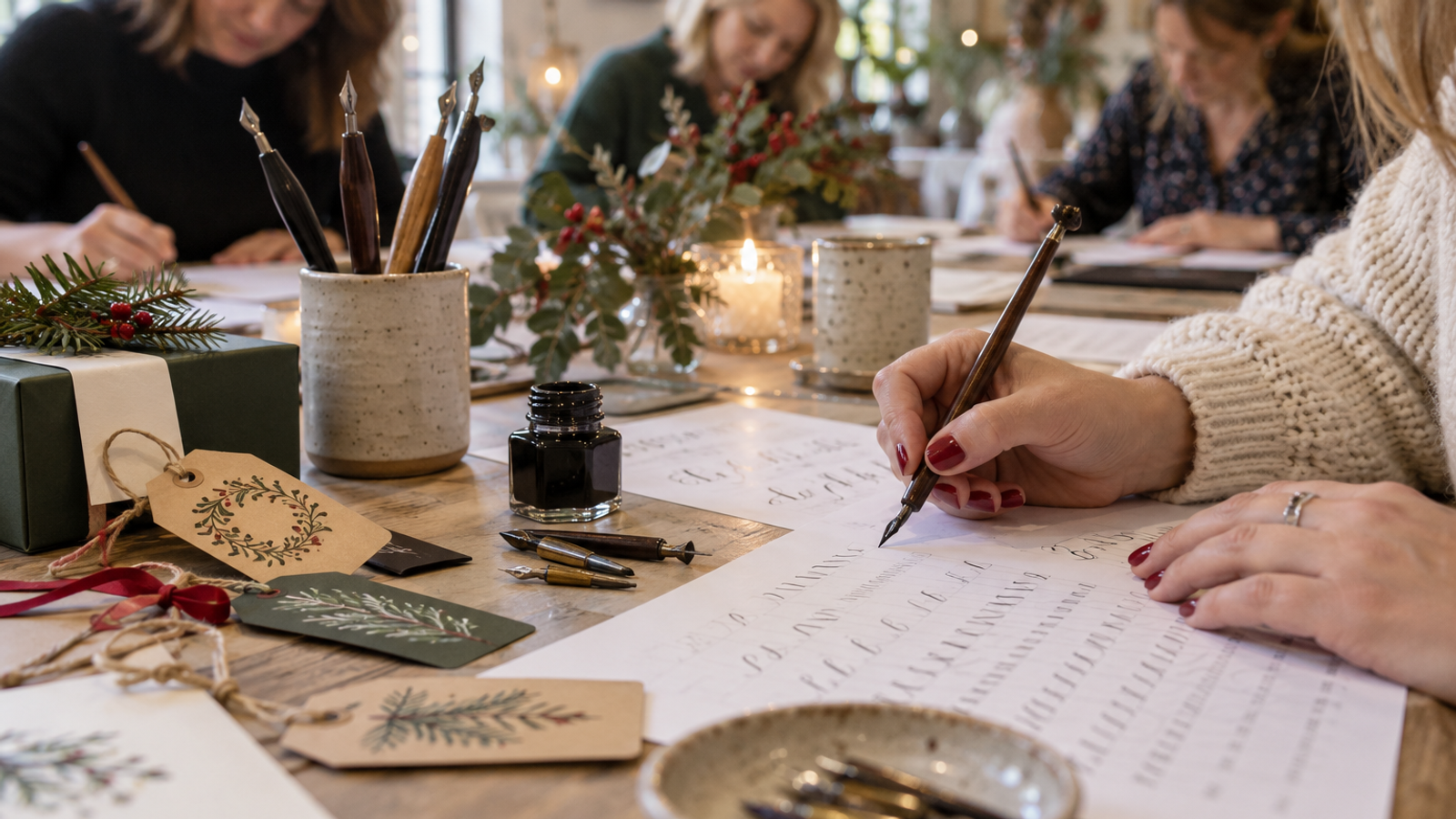 Introduction to Modern Calligraphy with Festive Gift Tags