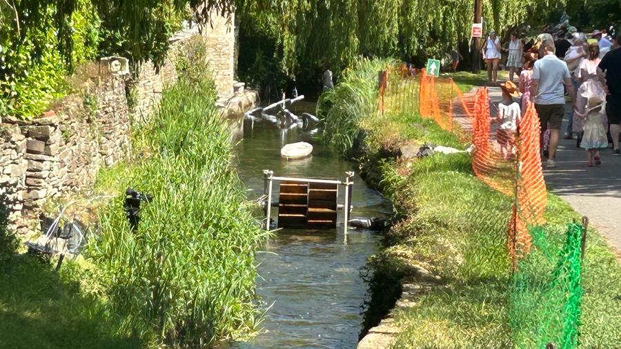 The stream course for the South Cerney Duck Race