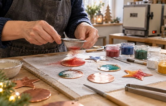Kiln Fired Christmas Enamelling with Katie Sanderson
