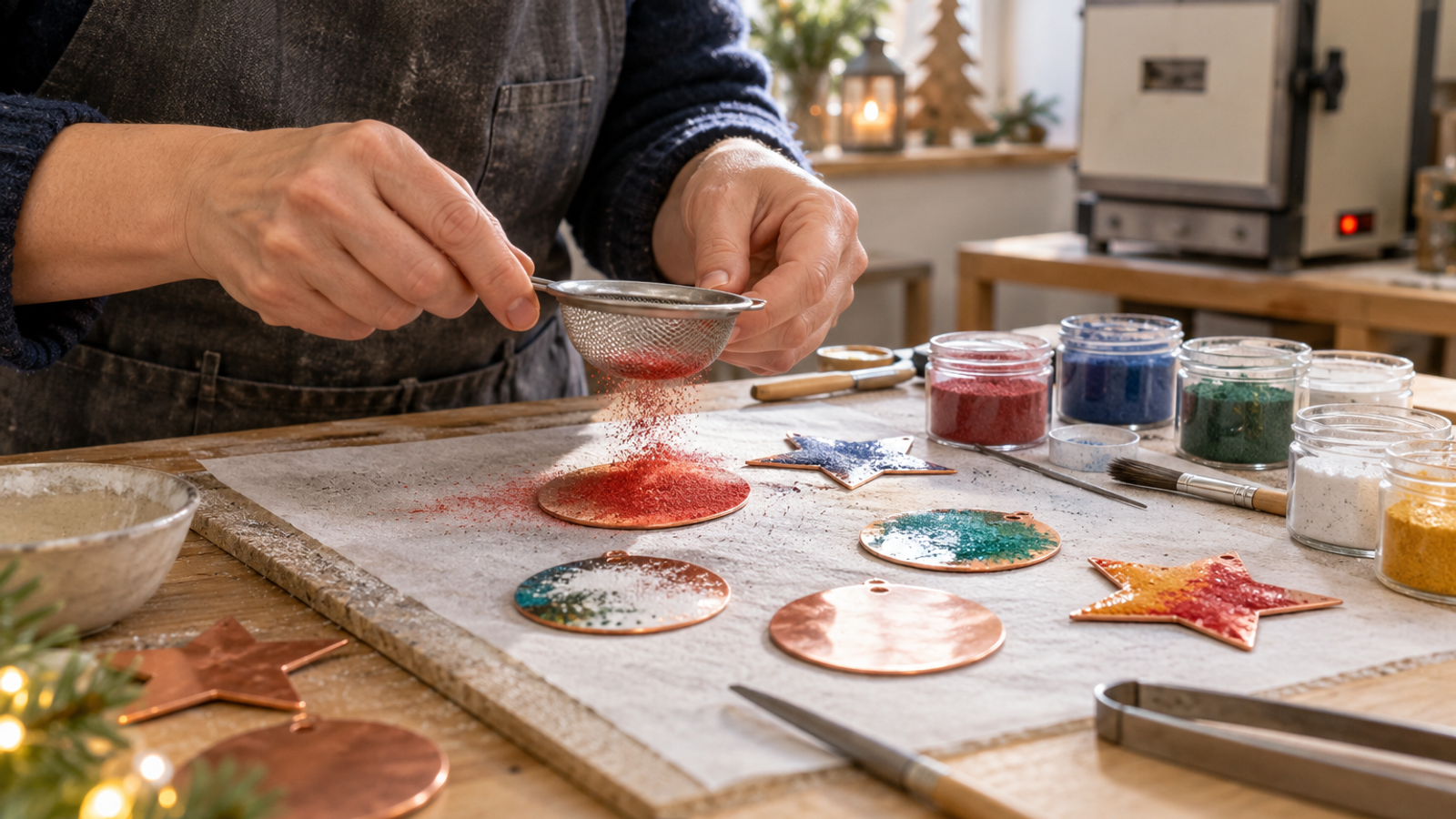 Kiln Fired Christmas Enamelling with Katie Sanderson