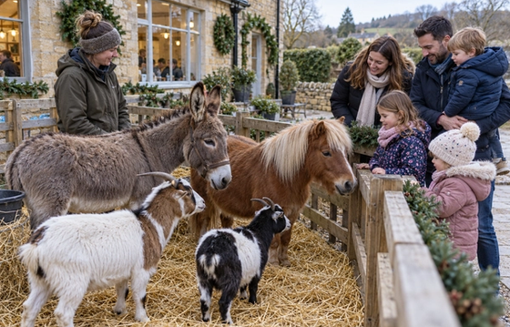 Living Nativity Animals at Roots + Seeds