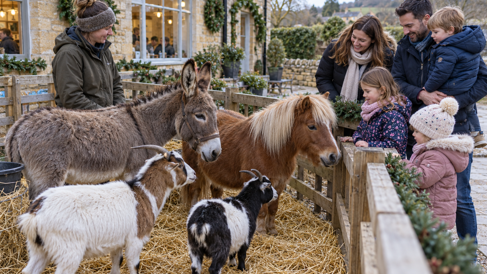 Living Nativity Animals at Roots + Seeds