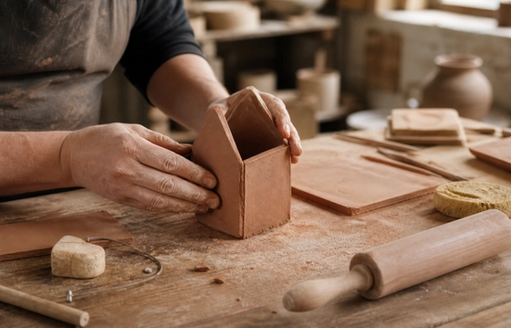 Handbuilt Ceramics: Make a Ceramic House Tealight Holder