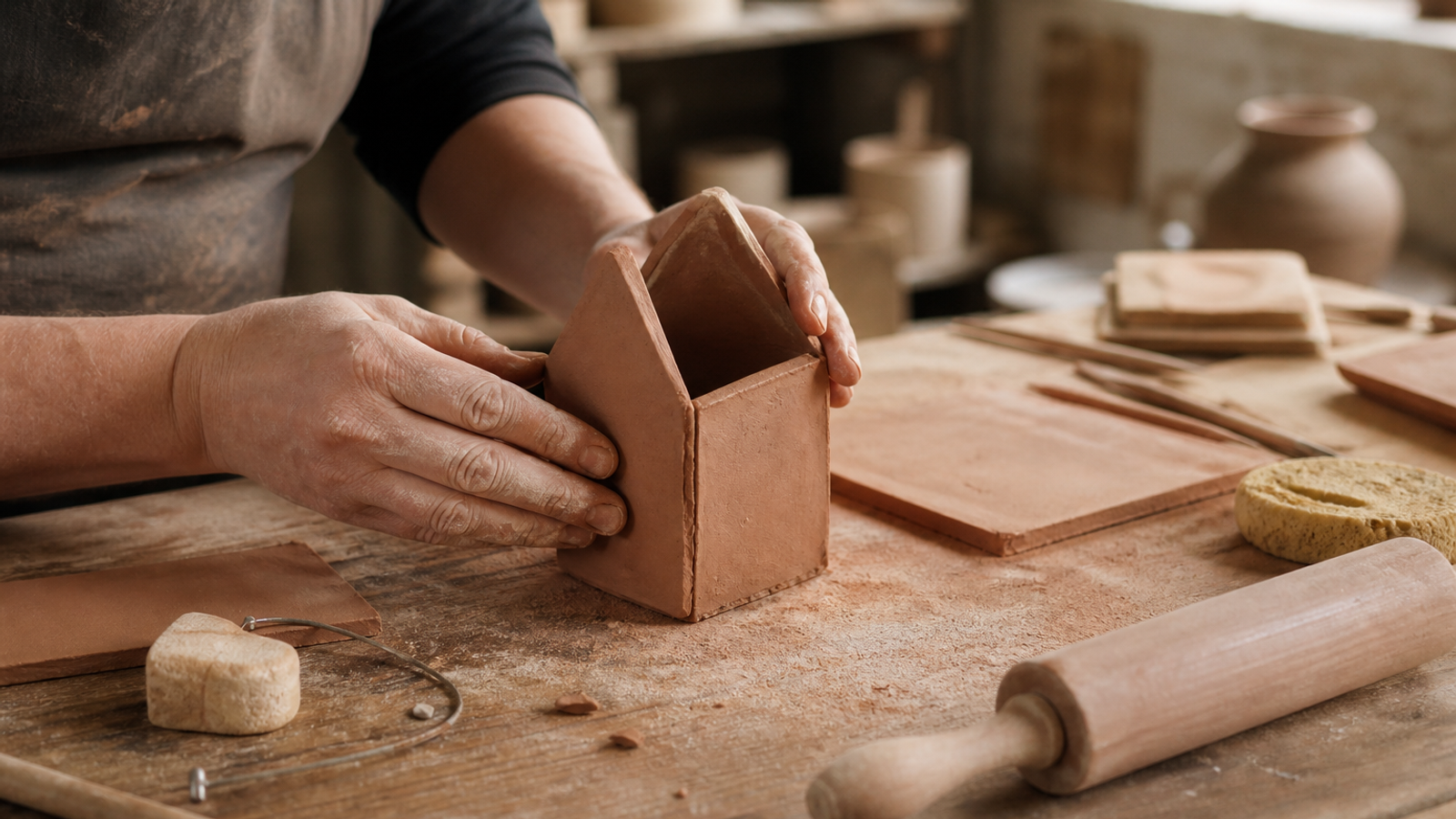 Handbuilt Ceramics: Make a Ceramic House Tealight Holder