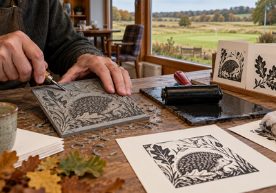 Wild Autumn Lino Printing
