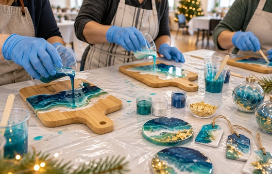 Resin Charcuterie Boards Workshop with a Seasonal Twist