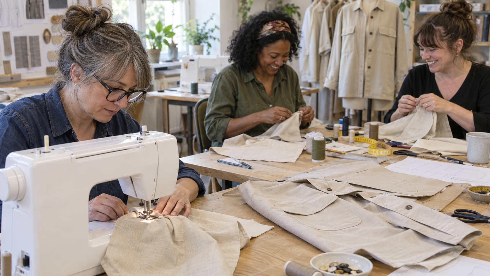 Improvers Sewing: Make a Classic Overshirt (Three-Part Workshop)