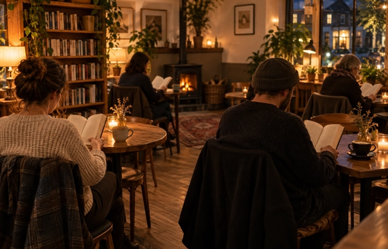 Stroud Reading Room: After-hours Reading at Coffee#1