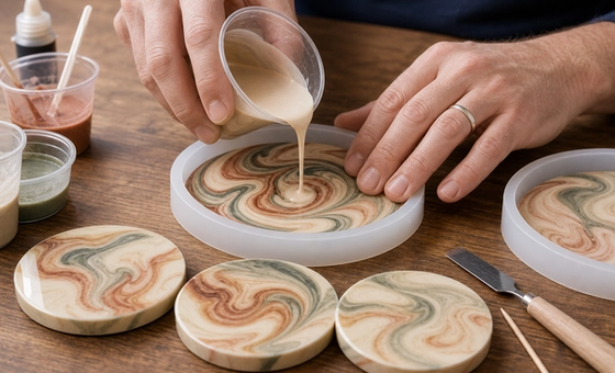 Jesmonite Coaster Workshop