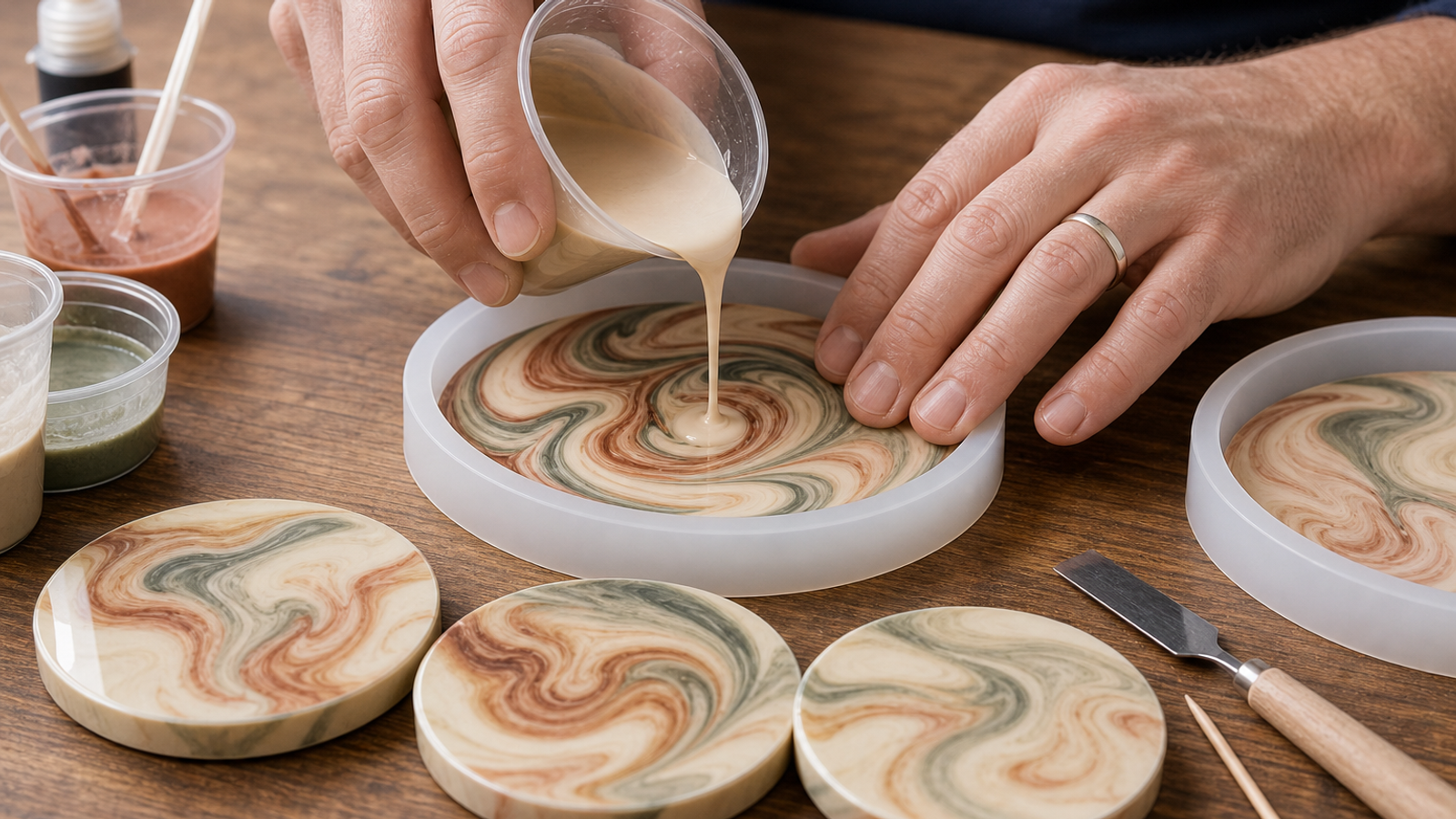 Jesmonite Coaster Workshop