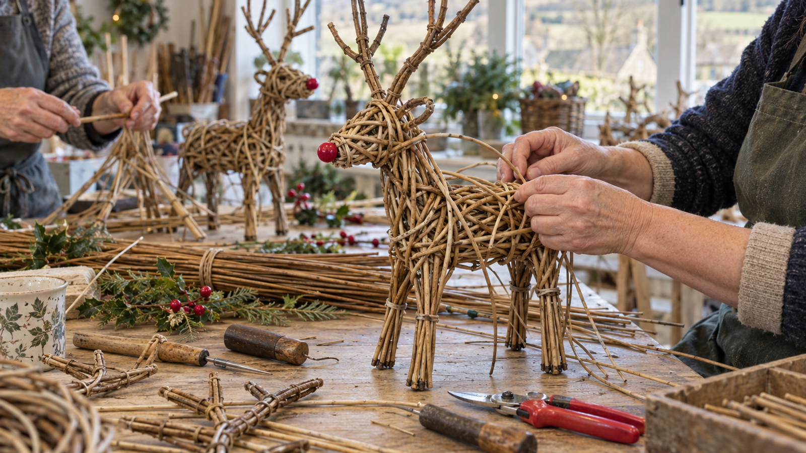 Weave a Willow Reindeer